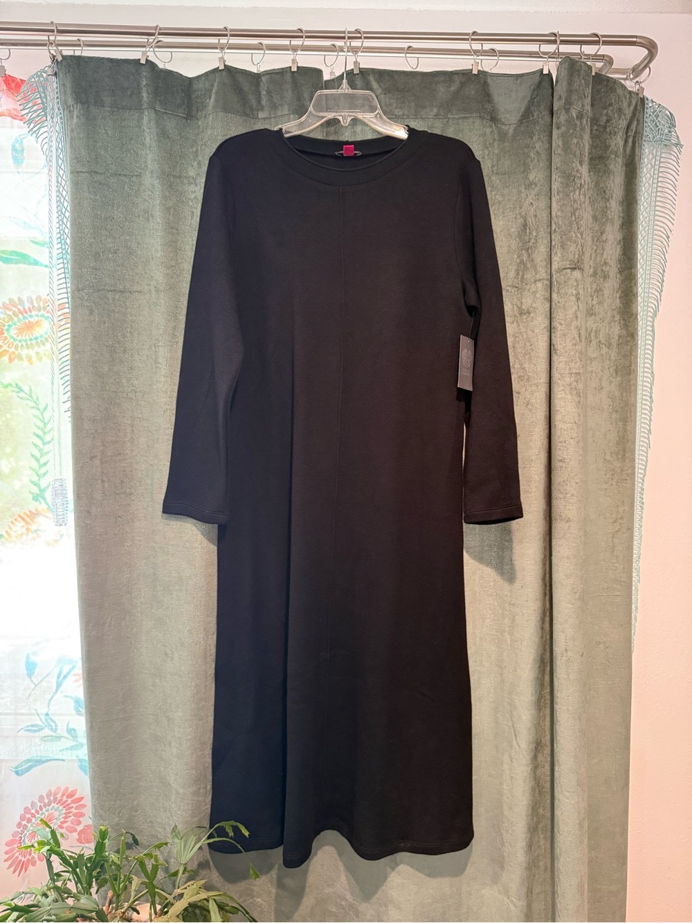 NWT Vince Camuto Black Long-Sleeve Maxi Dress Large